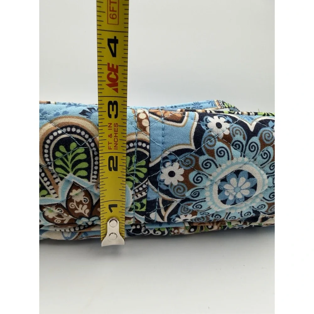Vera Bradley Blue Green Brown White Paisley Quilted Crossbody